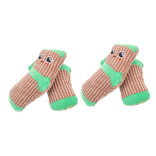 TOYANDONA 2 Paare Hundesocken Cartoon für Kauspielzeug mit Quietscher Interaktives Haustierspielzeug für Stressabbau und Unterhaltung für Kleine und Mittlere TOYANDONA 2 Paare Hundesocken Cartoon für Kauspielzeug mit Quietscher Interaktives Haustierspielzeug für Stressabbau und Unterhaltung für Kleine und Mittlere von TOYANDONA