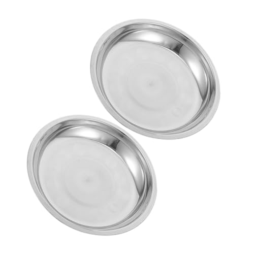 TOYANDONA 2 Pcs Pet Bowls Edelstahlkatze Und Hundefressgerichte Flaches Design Für Einfachen Zugang Und Zuverlässig Für Mehrere Haustiere Für Nahrung Und Wasser Geeignet von TOYANDONA
