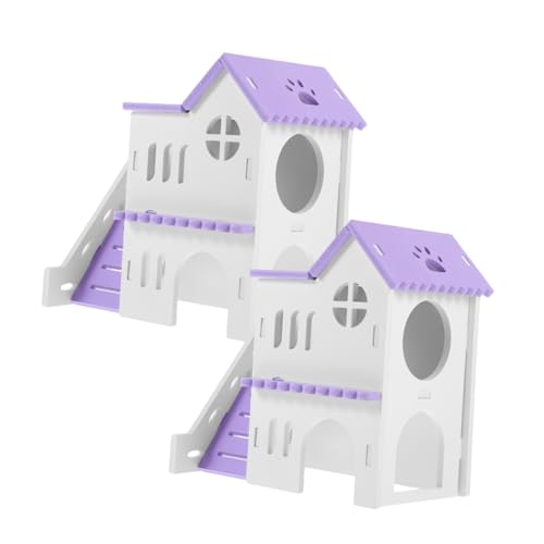 TOYANDONA 2 Sätze Buntes Nagerhaus mit Rampe Mehrkammeriges Versteck für Hamster Chinchillas und Kleine Nagetiere Robustes Spiel und Schlafhaus Vielseitiges Versteckspielzeug TOYANDONA 2 Sätze Buntes Nagerhaus mit Rampe Mehrkammeriges Versteck für Hamster Chinchillas und Kleine Nagetiere Robustes Spiel und Schlafhaus Vielseitiges Versteckspielzeug von TOYANDONA