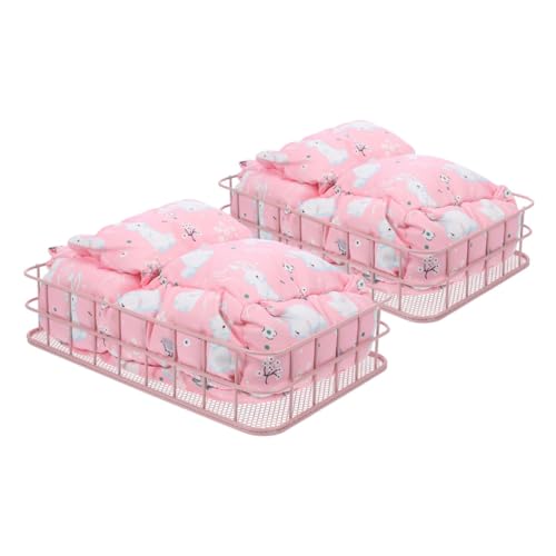 TOYANDONA 2 Sätze Teiliges Kleintier Hängematten Winterwarm mit Metallrahmen Komfortables Sicheres Schlafbett für Hamster und Kaninchen Platzsparend Leicht zu Reinigen Warmes Kuschelversteck von TOYANDONA