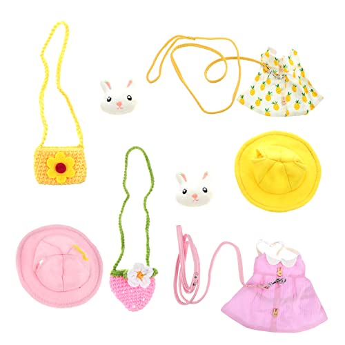 TOYANDONA 2sätze Kaninchengeschirr Mit Tasche Und Mütze Haustierkostüm Aus Baumwolle Leine Bequem Und Warm Für Kleine Tiere von TOYANDONA