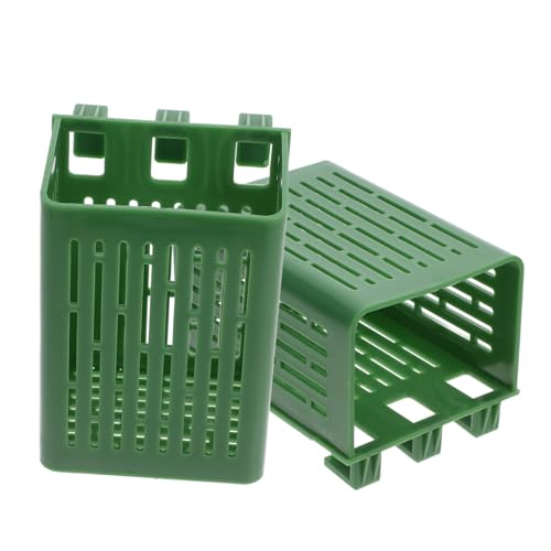 TOYANDONA 2 Stück Aquarium Pflanzenhalter Transparent Wandmontage Pflanzkorb mit Mesh für Wasserzirkulation und Sauerstoffversorgung Platzsparend Langlebig Leicht zu Reinigen für von TOYANDONA
