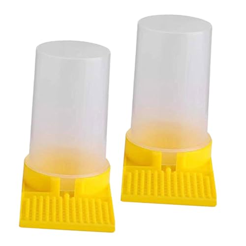 TOYANDONA 2 Stück Bienenfutter Bienenstock-Feeder Bienenstock Zubehör Honig Feeder Honigbiene halten Bienenwassertrinker Bienenwassertränke Bienen Futterstation Bienenstock-Futter pp Yellow von TOYANDONA