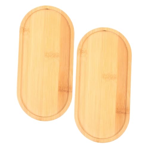 TOYANDONA 2 Stück Blumentopf Tablett Untersetzer Für Pflanzenentwässerung Tablett Für Pflanzen Tropfschalen Für Blumentöpfe Drainageschale Für Zimmerpflanzen Khaki Bambus von TOYANDONA