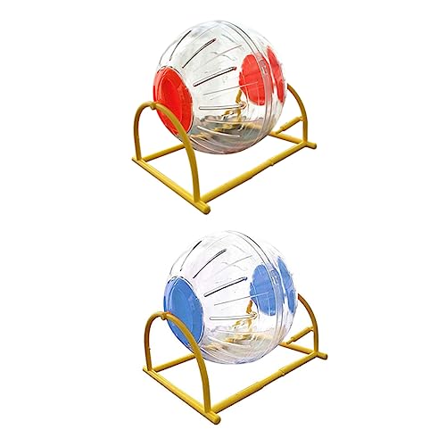 TOYANDONA 2 Stück Bracket Laufkugeln für Kleintiere Trainingsspielzeug für Hamster Meerschweinchen und Andere Haustiere und Schadstofffrei und Geruchsneutral Fördert Bewegung und Gesundheit von TOYANDONA