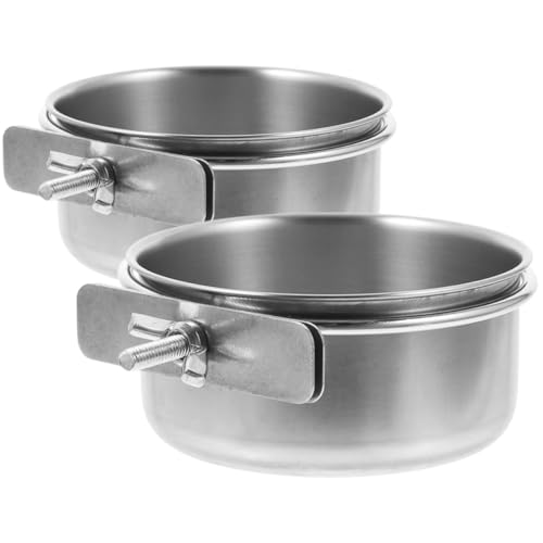 TOYANDONA 2 Stück Edelstahl Futter und Wassernapf für Papageien mit Einzelschraube Teiliges Robust und Langlebig Vogelkäfig Zubehör für Wellensittiche und Andere Vögel Einfache Montage und TOYANDONA 2 Stück Edelstahl Futter und Wassernapf für Papageien mit Einzelschraube Teiliges Robust und Langlebig Vogelkäfig Zubehör für Wellensittiche und Andere Vögel Einfache Montage und von TOYANDONA