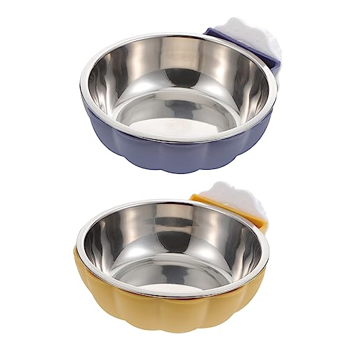 TOYANDONA 2 Stück Hängende Hundeschüssel aus Rostfreiem Bunte Multifunktionale Futternäpfe für Hunde und Katzen Umweltfreundlich Platzsparend und Tragbar für Haushalt und Reisen von TOYANDONA