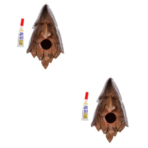 TOYANDONA 2 Stück Hängendes Vogelhaus Synthetischem Harz für Garten Einzigartiges Design Wetterfest zur Vogelbeobachtung und Dekoration im Außenbereich TOYANDONA 2 Stück Hängendes Vogelhaus Synthetischem Harz für Garten Einzigartiges Design Wetterfest zur Vogelbeobachtung und Dekoration im Außenbereich von TOYANDONA