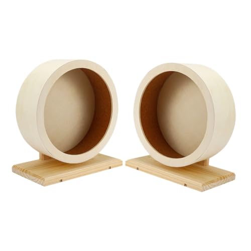 TOYANDONA 2 Stück Hamster Laufrad Holz mit Korkdämpfung Geräuscharm Kratzfest Laufrad für Hamster Chinchillas Meerschweinchen Fitness Kleintierlaufspielzeug Langlebig TOYANDONA 2 Stück Hamster Laufrad Holz mit Korkdämpfung Geräuscharm Kratzfest Laufrad für Hamster Chinchillas Meerschweinchen Fitness Kleintierlaufspielzeug Langlebig von TOYANDONA