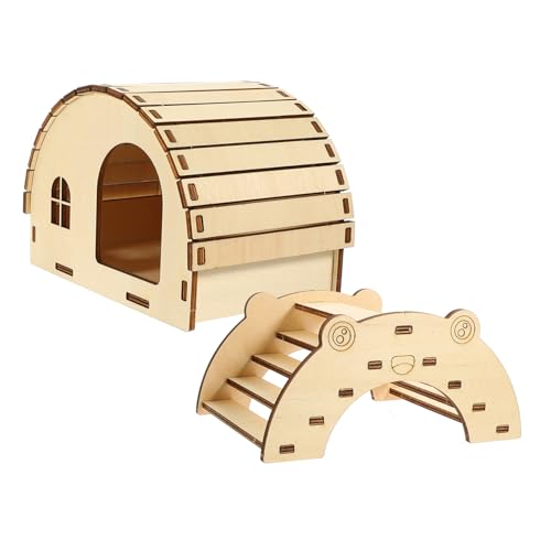 TOYANDONA 2 Stück Hamster Versteck aus Holz Teiliges DIY Kleintierhaus mit Sicherer Holzbrücke Geräumiges Nagetierversteck für Hamster Chinchilla Geeignet als Rückzugsort und Spielplatz TOYANDONA 2 Stück Hamster Versteck aus Holz Teiliges DIY Kleintierhaus mit Sicherer Holzbrücke Geräumiges Nagetierversteck für Hamster Chinchilla Geeignet als Rückzugsort und Spielplatz von TOYANDONA