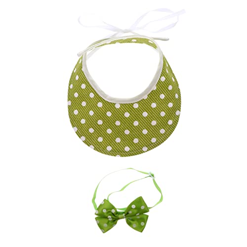 TOYANDONA 2 Stück Haustier Hut Hundehut Haustierhut Katzenhut Sonnenschutz für Haustiere Hüte für Hunde Haustiere Hut Bogen Hundemützen Haustier-Hut-Kappe Hund Schleife Halsband Stoff Green von TOYANDONA