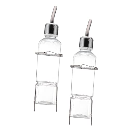 TOYANDONA 2 Stück Haustier Trinkflasche Hängender Wasserspender für Kleintiere Auslaufsichere Trinkflasche aus Kunststoff Fütterungslösung für Chinchillas und Hamster von TOYANDONA