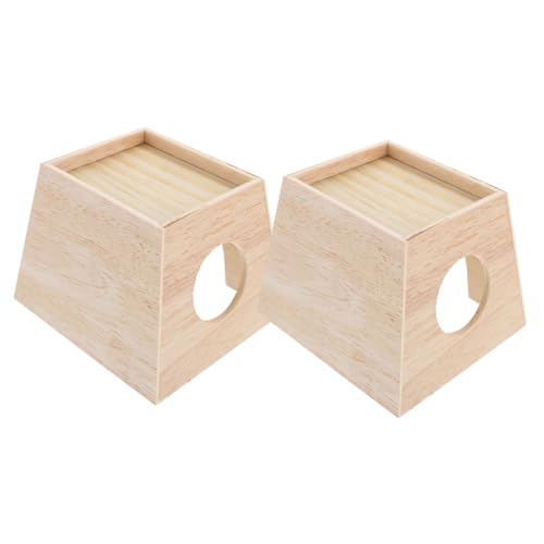 TOYANDONA 2stücke Holz Hamster Hideaway Rutin Hühner Brutbox Igelhaus Chinchilla Haus Für Innen Kleine Tiere Schlafplatz Spielzeug TOYANDONA 2stücke Holz Hamster Hideaway Rutin Hühner Brutbox Igelhaus Chinchilla Haus Für Innen Kleine Tiere Schlafplatz Spielzeug von TOYANDONA