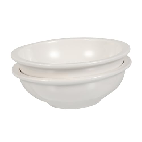 TOYANDONA 2 Stück Katze Reisschale groß klein drinnen erzogen füttern pet Supplies pet Food Container Dog Bowls katzenfutter Futternapf für Haustiere Futterautomat für Haustiere Keramik Weiß von TOYANDONA