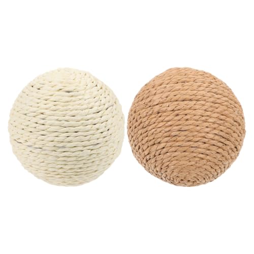 TOYANDONA 2 Stück Katze Sisalkugel Katzenspielzeug Sisalbälle anregend Katze jagen interaktives katzenspielzeug katzenball Haustier Haustierspielzeug für Katzen Hanfseil TOYANDONA 2 Stück Katze Sisalkugel Katzenspielzeug Sisalbälle anregend Katze jagen interaktives katzenspielzeug katzenball Haustier Haustierspielzeug für Katzen Hanfseil von TOYANDONA