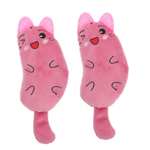 TOYANDONA 2stücke Katzenminze Plüschspielzeug Für Katzen Beißfest Und Interaktiv Mit Süßem Mäuse-Design Zahnreinigung Und Beschäftigung Für Ihre Katze von TOYANDONA