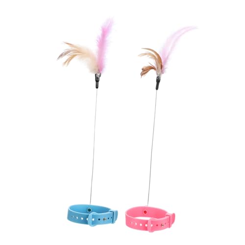 TOYANDONA 2 Stück Katzenhalsband Spielangel Teiliges Federspielzeug für Katzen Indoor Robust Langlebig Sicher für Katzen zur Beschäftigung und Bewegung Wohnungsspielzeug TOYANDONA 2 Stück Katzenhalsband Spielangel Teiliges Federspielzeug für Katzen Indoor Robust Langlebig Sicher für Katzen zur Beschäftigung und Bewegung Wohnungsspielzeug von TOYANDONA