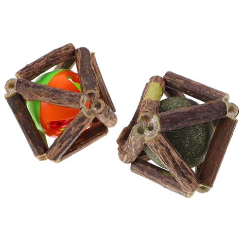 TOYANDONA 2 Stück Katzenminze Kauspielzeug Ball aus Actinidia Polygama Zahnreinigungsspielzeug für Katzen Interaktives Katzenspielzeug für Gesunde Verdauung und Stressabbau TOYANDONA 2 Stück Katzenminze Kauspielzeug Ball aus Actinidia Polygama Zahnreinigungsspielzeug für Katzen Interaktives Katzenspielzeug für Gesunde Verdauung und Stressabbau von TOYANDONA