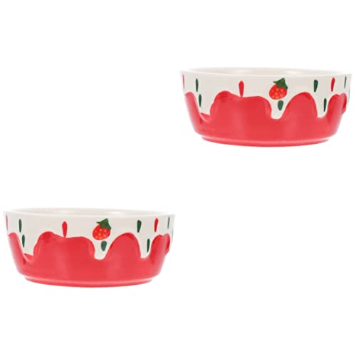 TOYANDONA 2 Stück Keramik Napf für Meerschweinchen und Hamster Stabiles Kippendes Futter und Wasserschüssel Glatte Oberfläche Langlebig und Praktisch Geeignet für Kleine Haustiere von TOYANDONA
