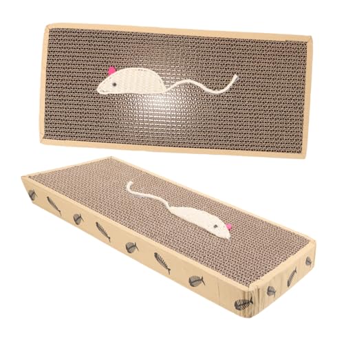 TOYANDONA 2 Stück Krallenschleifspielzeug Für Katzen Kräuseln Pads Katzenspielzeug Kratzen Gewellt Kratzer Unterlage Pfote Interessanter Kratzbaum Für Kätzchen Dark Brown Wellpapier TOYANDONA 2 Stück Krallenschleifspielzeug Für Katzen Kräuseln Pads Katzenspielzeug Kratzen Gewellt Kratzer Unterlage Pfote Interessanter Kratzbaum Für Kätzchen Dark Brown Wellpapier von TOYANDONA