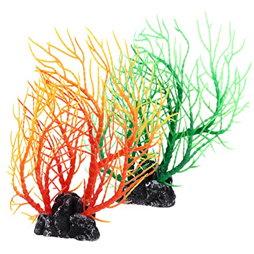 TOYANDONA 2 Stück Künstliche Korallenpflanzen für Aquarien Simulation Wasserpflanzen Dekoration aus Kunststoff Lebendige Aquarium Ornamente für Fische und Aquariengestaltung TOYANDONA 2 Stück Künstliche Korallenpflanzen für Aquarien Simulation Wasserpflanzen Dekoration aus Kunststoff Lebendige Aquarium Ornamente für Fische und Aquariengestaltung von TOYANDONA