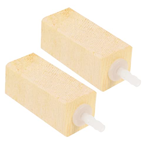 TOYANDONA 2 Stück Oxygen Air Bubbler Holz Luftstein für Aquarium Proteinabschäumer Sauerstoffstein Wasserbelüfter Kompakt Langlebig für Süß und Meerwasseraquarien von TOYANDONA