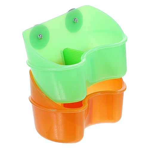 TOYANDONA 2 Stück Papageien Futterbehälter Hängende Futter und Wasserschalen für Käfige Große Kapazität Vielseitig Einsetzbar für Vögel Nager von TOYANDONA