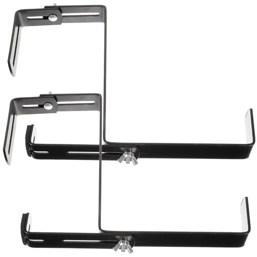 TOYANDONA 2 Stück Pflanzenaufhänger im Freien Pflanzenständer im Freien hängend Fix montieren Terrakotta Hanging Basket blumenampeln handlauf Wandpflanze Zimmerpflanzenaufhänger Eisen Black von TOYANDONA