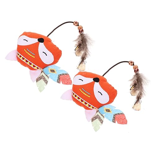 TOYANDONA 2 Stück Plüsch Katzen Interaktives Kaustier für Kätzchen für Indoor und Zahnpflege mit Cartoonhaftem Design und Perfekter für Katzen und Kätzchen TOYANDONA 2 Stück Plüsch Katzen Interaktives Kaustier für Kätzchen für Indoor und Zahnpflege mit Cartoonhaftem Design und Perfekter für Katzen und Kätzchen von TOYANDONA