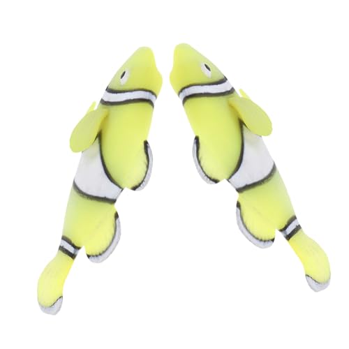 TOYANDONA 2 Stück Schwimmende Künstliche Clownfische Aquarium Dekoration Realistische Farbechte Langlebige Künstliche Fische für Unterwasserlandschaft im Fischglas von TOYANDONA