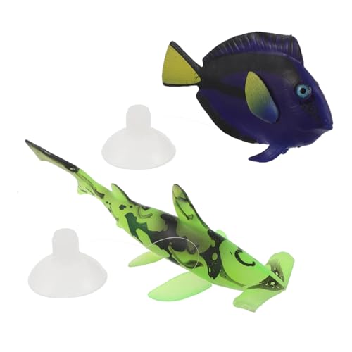 TOYANDONA 2 Stück Schwimmende Tropische Deko-Fische für Aquarium Wartungsfrei Langlebig Leicht Lebensechte Bewegliche Fischfiguren zur Stilvollen Fischbecken-Dekoration von TOYANDONA