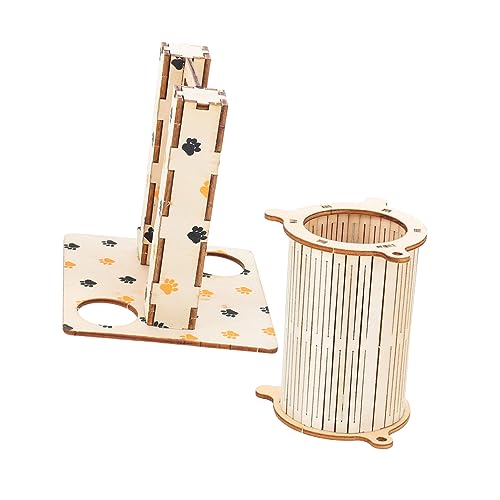 TOYANDONA 2 Stück Schwung -Rohrspielzeug Käfig Hamster Haustier klein Klettern Tunnel Nahrungssuche Kletterspielzeug hölzern von TOYANDONA
