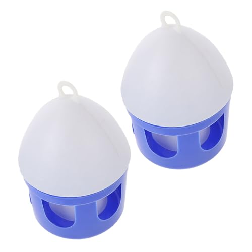 TOYANDONA 2 Stück Taubenkessel Trinken Küken Wachtelfütterungen Taubenflasche Wasserzufuhr Blau Wachtel-Feeder Vogelfütterer Wachtelfutterwasserer Wasserspender für Vögel PVC von TOYANDONA