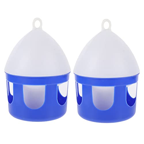 TOYANDONA 2 Stück Taubenkessel Vogelhäuschen für den Haushalt Wasserspender für Haustiervögel Taubenversorgung Blau groß Küken Futterstelle für Wasservögel Vogelfütterer PVC von TOYANDONA