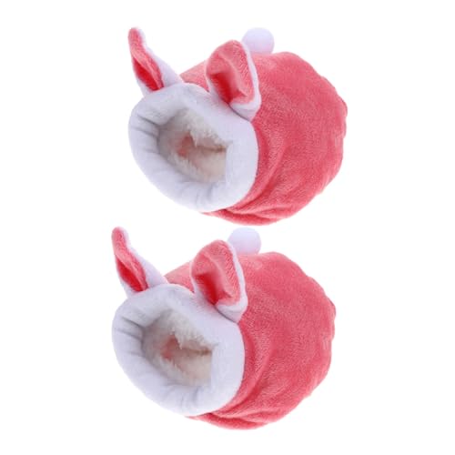 TOYANDONA 2 Stück Teiliges Hamster Nest Bett aus Weicher Baumwolle Winterwarmes Hautfreundliches Kleintierbett für Hamster Igel Kleine Haustiere Cartoon Kuschelhöhle Pflegeleicht und von TOYANDONA