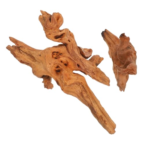 TOYANDONA 2 Stück Teiliges Natürliches Aquarium Driftwood Langlebiges Holzdekor für Fischbecken und Terrarien Authentische Unterwasseroptik Robustes Verfärbungsbeständiges Aquariumholz für von TOYANDONA