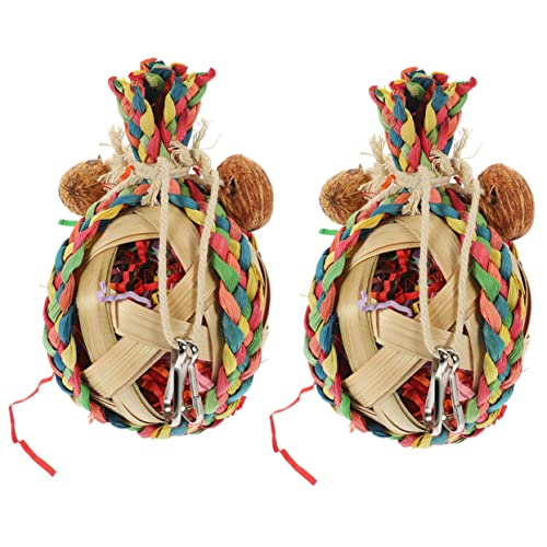 TOYANDONA 2 Stück Teiliges Papageien Kauspielzeug Dekorative Hängende Spielzeuge für Vögel Sicher und Robust für Papageien und Sittiche im Käfig TOYANDONA 2 Stück Teiliges Papageien Kauspielzeug Dekorative Hängende Spielzeuge für Vögel Sicher und Robust für Papageien und Sittiche im Käfig von TOYANDONA