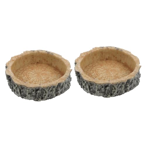 TOYANDONA 2 Stück Teiliges Reptilien Futter Wassernapf Holzoptik Vielseitig Einsetzbar für Schildkröten Eidechsen Frösche im Terrarium aus Hochwertigem Material Auslaufsicher und Einfach zu TOYANDONA 2 Stück Teiliges Reptilien Futter Wassernapf Holzoptik Vielseitig Einsetzbar für Schildkröten Eidechsen Frösche im Terrarium aus Hochwertigem Material Auslaufsicher und Einfach zu von TOYANDONA