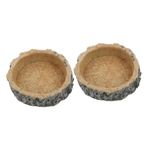 TOYANDONA 2 Stück Teiliges Reptilien Futter Wassernapf mit Natürlichem Holzstruktur Design Kippsicher Sicher für Schildkröten Echsen und Andere Terrarientiere als Wasser Futterstelle TOYANDONA 2 Stück Teiliges Reptilien Futter Wassernapf mit Natürlichem Holzstruktur Design Kippsicher Sicher für Schildkröten Echsen und Andere Terrarientiere als Wasser Futterstelle von TOYANDONA