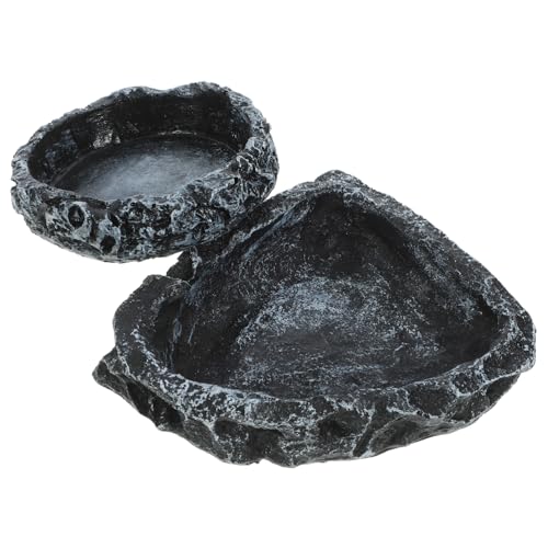 TOYANDONA 2 Stück Teiliges Reptilien Wasserschalen aus Langlebigem Harz Natürliche Farbe als Futter und Trinkschale für Schildkröten Eidechsen Schlangen und Kriechtiere im Terrarium TOYANDONA 2 Stück Teiliges Reptilien Wasserschalen aus Langlebigem Harz Natürliche Farbe als Futter und Trinkschale für Schildkröten Eidechsen Schlangen und Kriechtiere im Terrarium von TOYANDONA