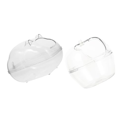 TOYANDONA 2 Stück Transparente Hamster Badewanne aus Hochwertigem Kunststoff Multifunktional als Sandbad Futterstelle und Toilette für Kleine Haustiere Wie Hamster und Chinchillas Leicht zu TOYANDONA 2 Stück Transparente Hamster Badewanne aus Hochwertigem Kunststoff Multifunktional als Sandbad Futterstelle und Toilette für Kleine Haustiere Wie Hamster und Chinchillas Leicht zu von TOYANDONA