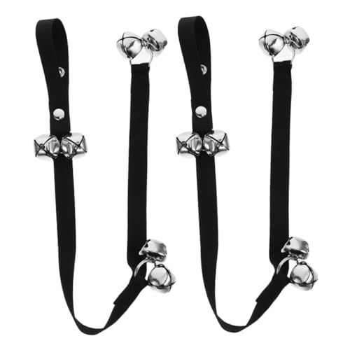 TOYANDONA 2 Stück Türklingel Für Hunde Glöckchen Für Hunde Welpen Türklingel Hundeklingel Welpenglocken Für Das Töpfchentraining An Der Tür Töpfchen-trainingsglocke Für Hunde Nylon Schwarz von TOYANDONA