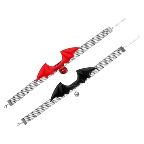 TOYANDONA 2 Stück Verstellbares Katzenhalsband mit Glöckchen Teiliges Halloween mit Bat Wing Design Komfortabel und Atmungsaktiv Sicherer Breakaway Verschluss Geeignet für Kätzchen und TOYANDONA 2 Stück Verstellbares Katzenhalsband mit Glöckchen Teiliges Halloween mit Bat Wing Design Komfortabel und Atmungsaktiv Sicherer Breakaway Verschluss Geeignet für Kätzchen und von TOYANDONA
