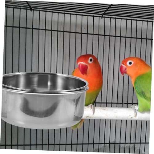 TOYANDONA 2 Stück Vogel Futterbecher mit Schraublöchern Parrot Food Organizer und Käfig Futterspender für Papageien Wellensittiche Vielseitig für Kleintiere Wie Kaninchen und Hamster von TOYANDONA