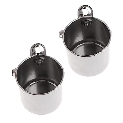 TOYANDONA 2 Stück Vogeltränke Futter und Wasserschale für Papageien und Kleine Vögel Tragbare Futterlösung für Käfige Große Clamping Tasse von TOYANDONA