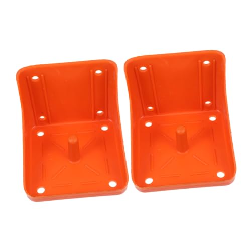 TOYANDONA 2 Stück Ziegelkasten lecken lunchboxen Lebensmittel Box Tierfutterzubehör kifferbox Salzleckstein-Futterspender Vieh Trog Rinderblockhalter Lecksteinhalter für Schafe Sport Orange von TOYANDONA