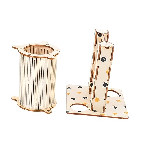 TOYANDONA 2stücke Hamsterleiter Aus Holz Kletterleiter Für Hamsterkäfig Spielzeug Mit Schaukel Für Hamster Geeignet Zum Kauen Für Gesundheit von TOYANDONA