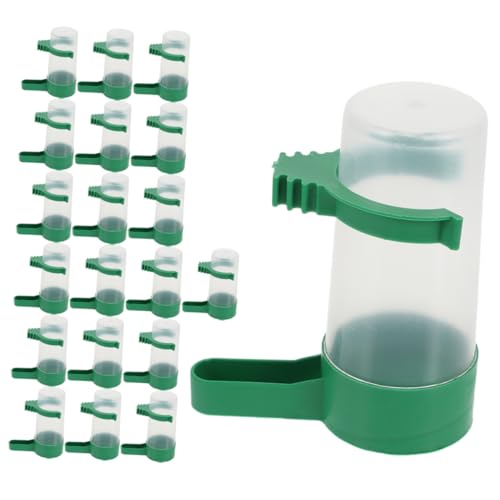 TOYANDONA 20 Stück Automatischer Vogeltrinkbrunnen Wasserflasche Für Geflügel Vogeltränke Tränke Vogel Wassertrinker Taube Wassertrog Automatischer Vogelfutterspender Taubentrinker Green Abs von TOYANDONA