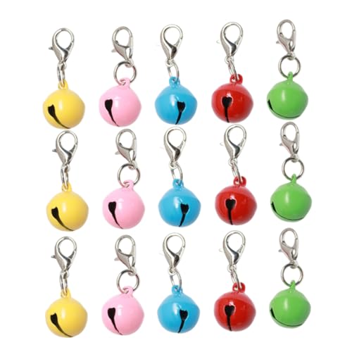 TOYANDONA 20 Stück Haustierglocken Für Hunde- Und Katzenhalsbänder, Bunte Metallglocken-anhänger Mit Clip, DIY-halsbandanhänger Und Schlüsselanhänger, Zubehör Zur Herstellung TOYANDONA 20 Stück Haustierglocken Für Hunde- Und Katzenhalsbänder, Bunte Metallglocken-anhänger Mit Clip, DIY-halsbandanhänger Und Schlüsselanhänger, Zubehör Zur Herstellung von TOYANDONA