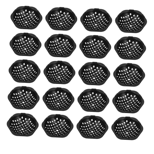 TOYANDONA 20 Stück Runde Drainagematte mit Loch für Bonsai und Pflanzen Hochdichte Kunststoff Bodenmatte für Töpfe Luftzirkulation und Pflanzenpflege von TOYANDONA